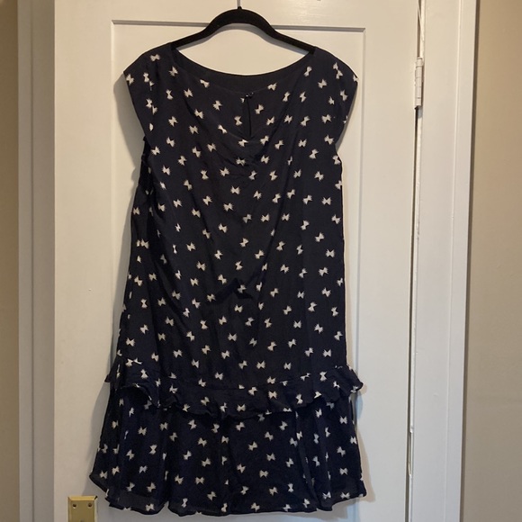Patterned Navy Dress - Picture 2 of 4